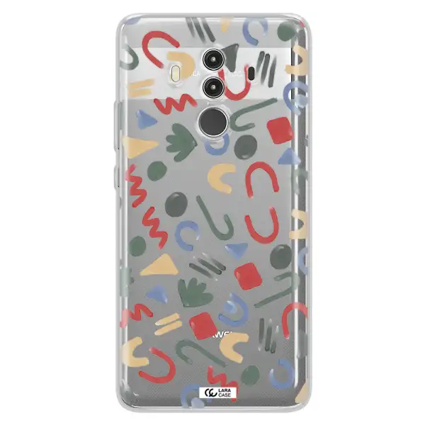 a pattern of colorful shapes Huawei Mate 10 Clear TPU Case