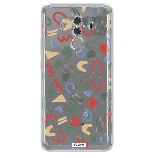 a pattern of colorful shapes Huawei Mate 10 Pro Clear TPU Case