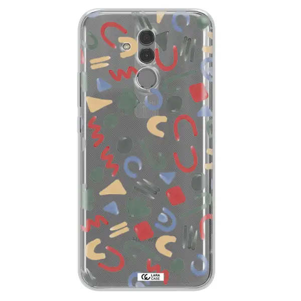 a pattern of colorful shapes Huawei Mate 20 Lite Clear TPU Case