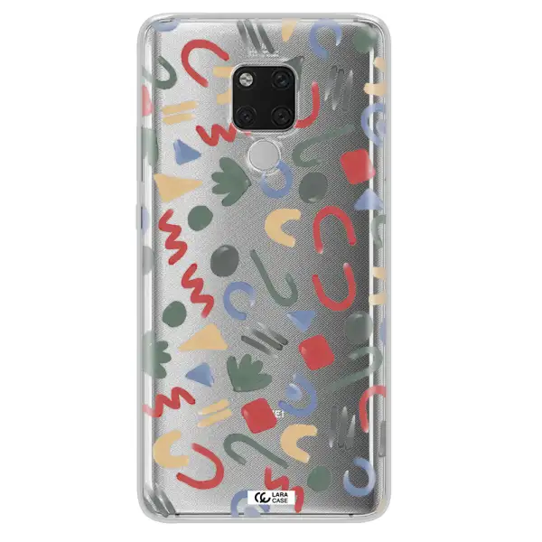 a pattern of colorful shapes Huawei Mate 20X Clear TPU Case