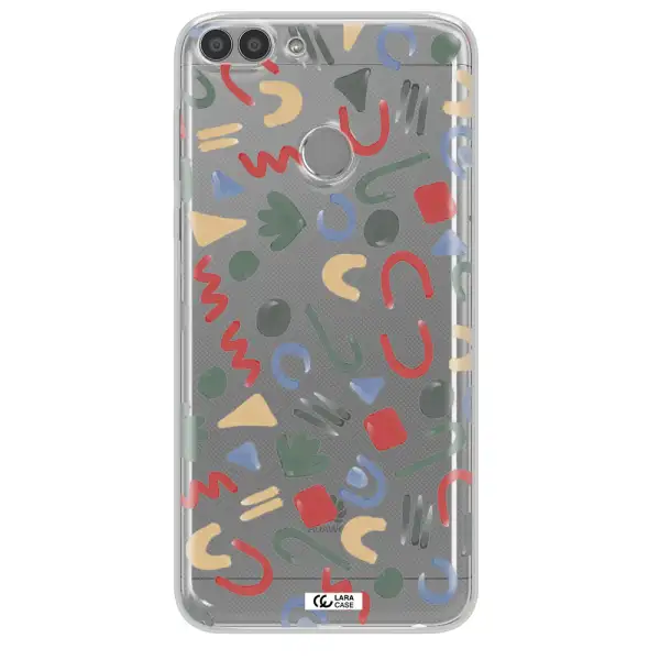 a pattern of colorful shapes Huawei P Smart 2017 Clear TPU Case