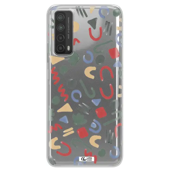 a pattern of colorful shapes Huawei P Smart 2021 Clear TPU Case