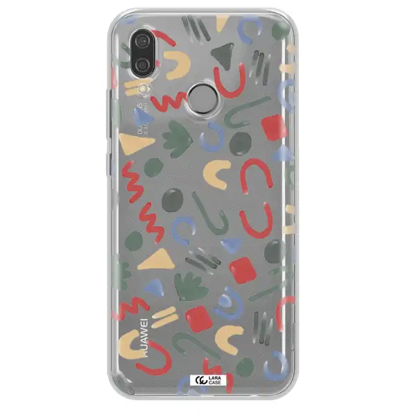 a pattern of colorful shapes Huawei P20 Lite Clear TPU Case