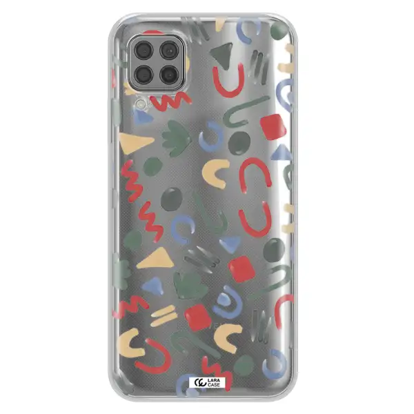 a pattern of colorful shapes Huawei P40 Lite Clear TPU Case