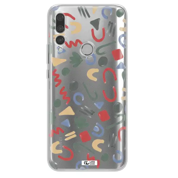 a pattern of colorful shapes Huawei Y9 Prime 2019 Clear TPU Case
