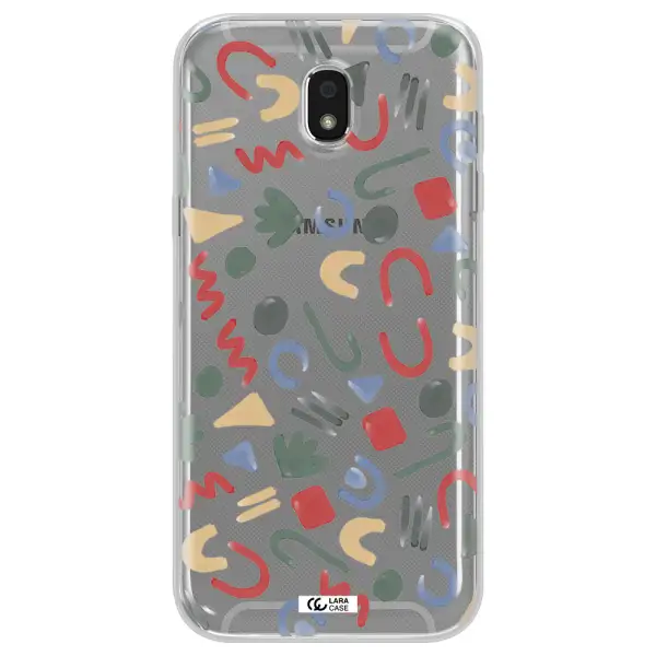 a pattern of colorful shapes Samsung J5 2017 Clear TPU Case