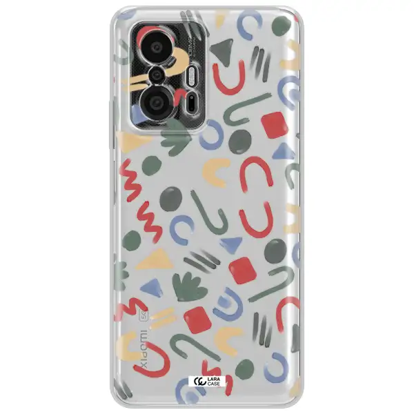 A Pattern Of Colorful Shapes Xiaomi 11T Pro Clear Tpu Case