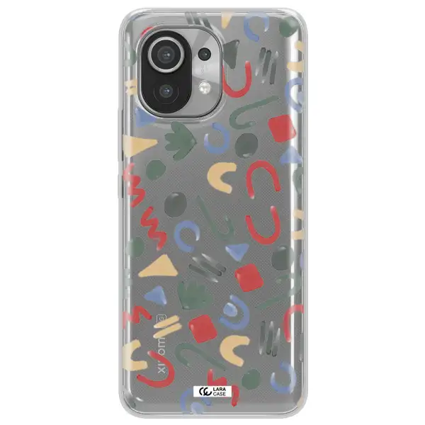 a pattern of colorful shapes Xiaomi Mi 11 Clear TPU Case