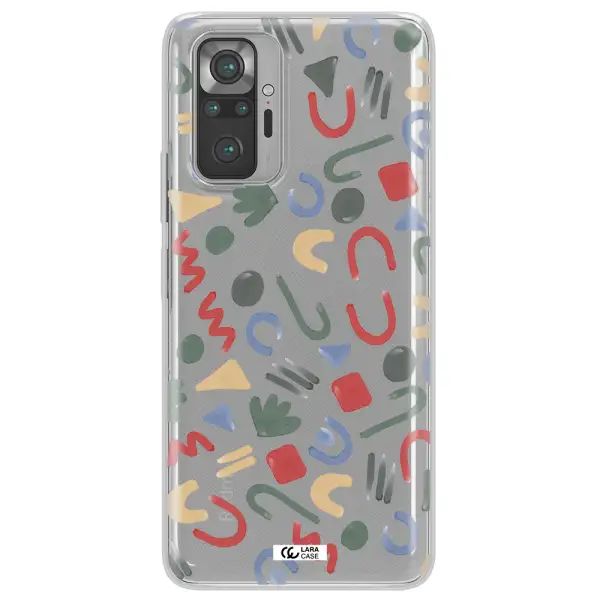 a pattern of colorful shapes Xiaomi Note 10 Pro Clear TPU Case