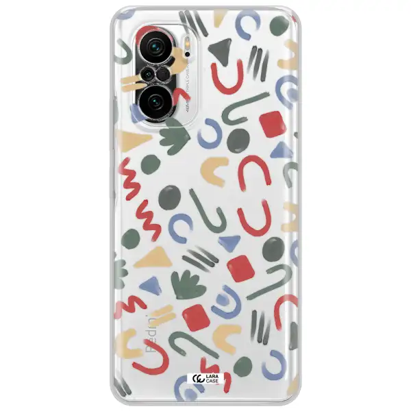 A Pattern Of Colorful Shapes Xiaomi Poco F3 Clear Tpu Case