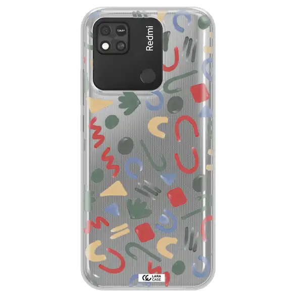 a pattern of colorful shapes Xiaomi Redmi 10A Clear TPU Case