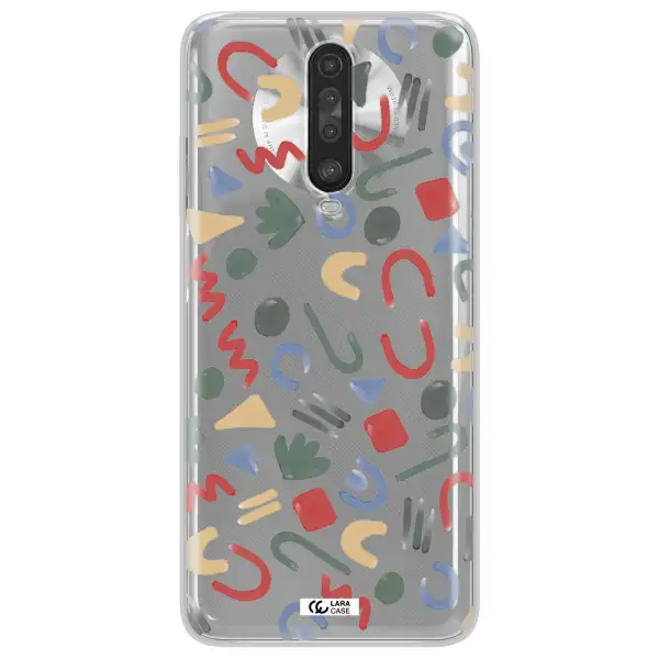 a pattern of colorful shapes Xiaomi Redmi K30 Clear TPU Case