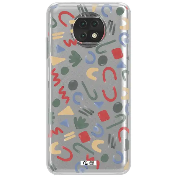 A Pattern Of Colorful Shapes Xiaomi Redmi Note 9T Clear Tpu Case