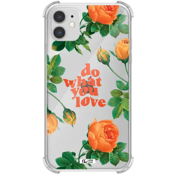 a close up of flowers Apple iPhone 11 Clear PC Case