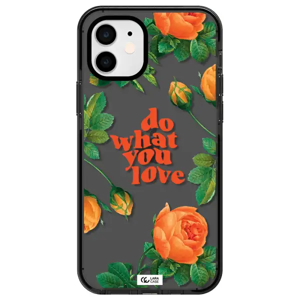 a close up of flowers Apple iPhone 11 impact Smoke Black Case