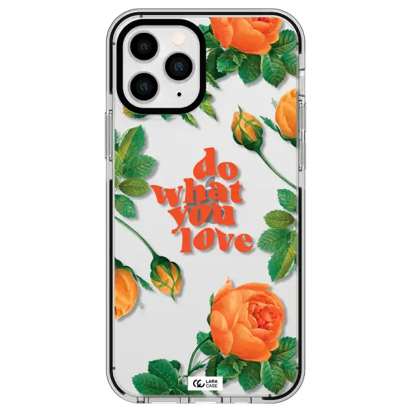 a close up of flowers Apple iPhone 11 pro max impact black border Case