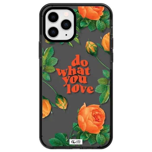 a close up of flowers Apple iPhone 11 pro max impact Smoke Black Case