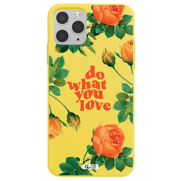 a close up of flowers Apple iPhone 11 pro max Silicone canary yellow Case