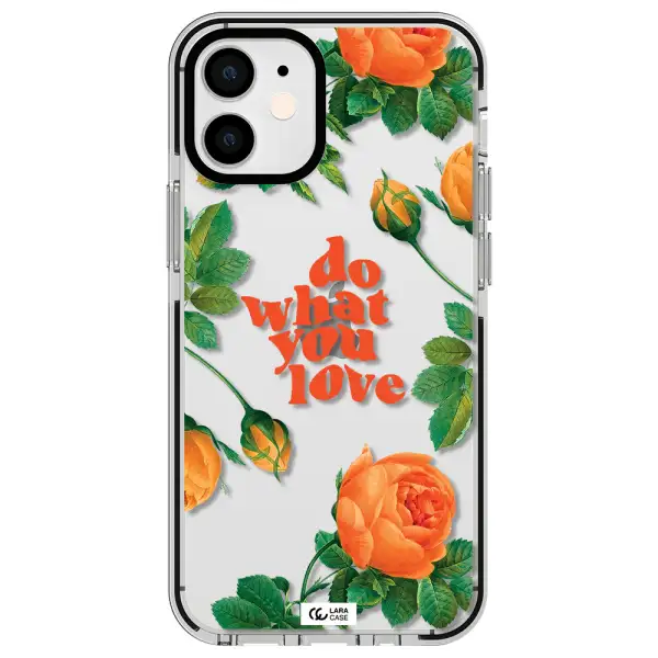 a close up of flowers Apple iPhone 12 mini impact black border Case