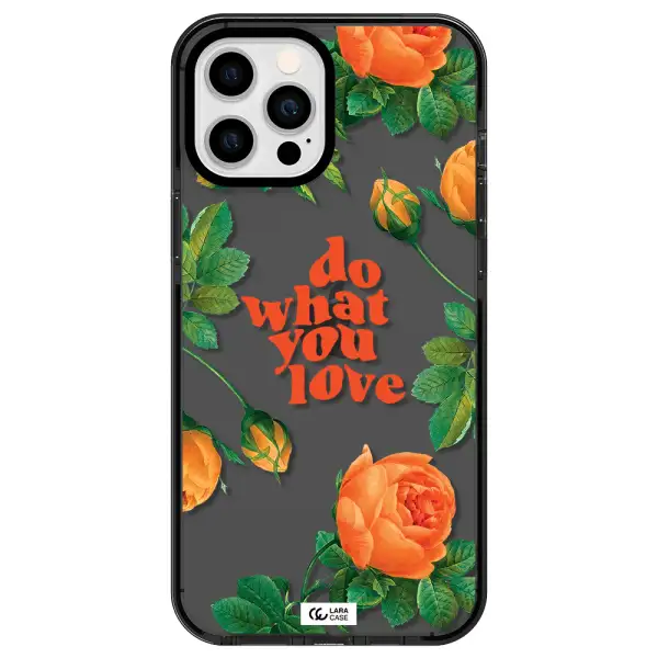 a close up of flowers Apple iPhone 12 pro max impact Smoke Black Case
