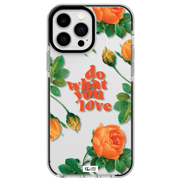 a close up of flowers Apple iPhone 13 Pro Max impact black border Case