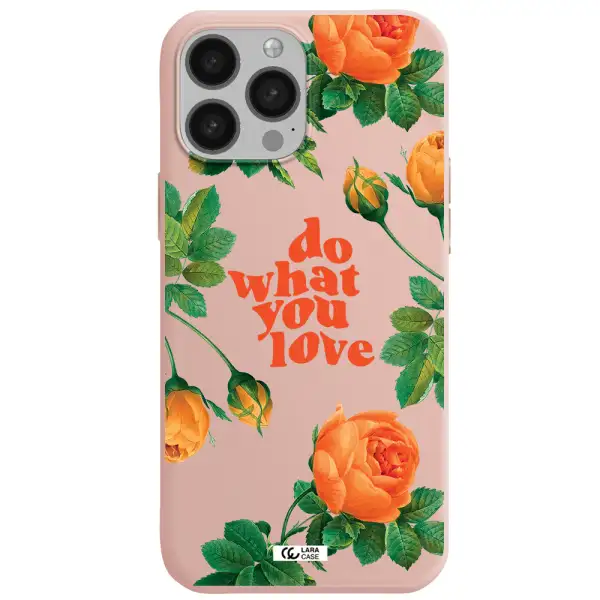 a close up of flowers Apple iPhone 13 Pro Silicone pastel pink Case