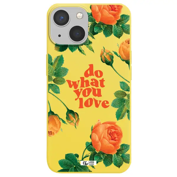 a close up of flowers Apple iPhone 13 Silicone canary yellow Case