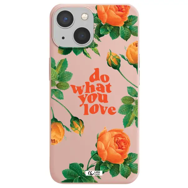 a close up of flowers Apple iPhone 13 Silicone pastel pink Case