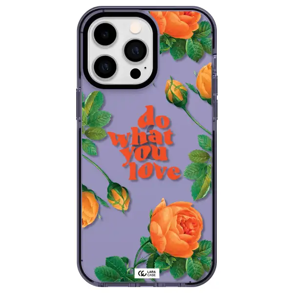 a close up of flowers Apple iPhone 14 pro max impact Lilac Case