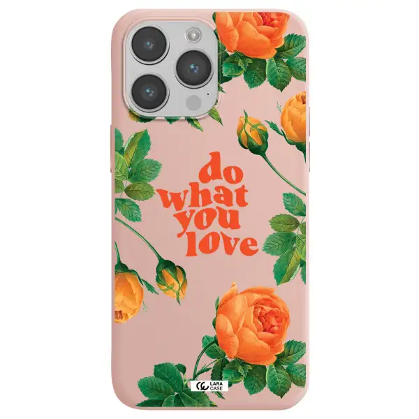 a close up of flowers Apple iPhone 14 pro max Silicone pastel pink Case