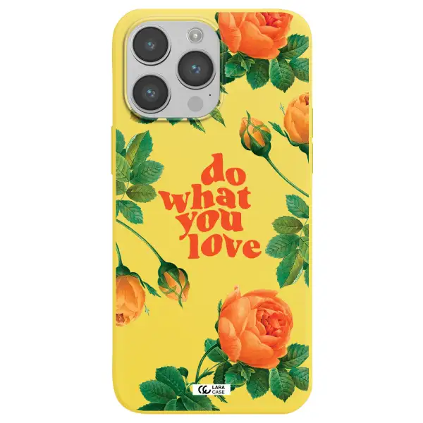 a close up of flowers Apple iPhone 14 pro Silicone canary yellow Case