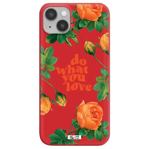 a close up of flowers Apple iPhone 14 Silicone Imperial Red Case
