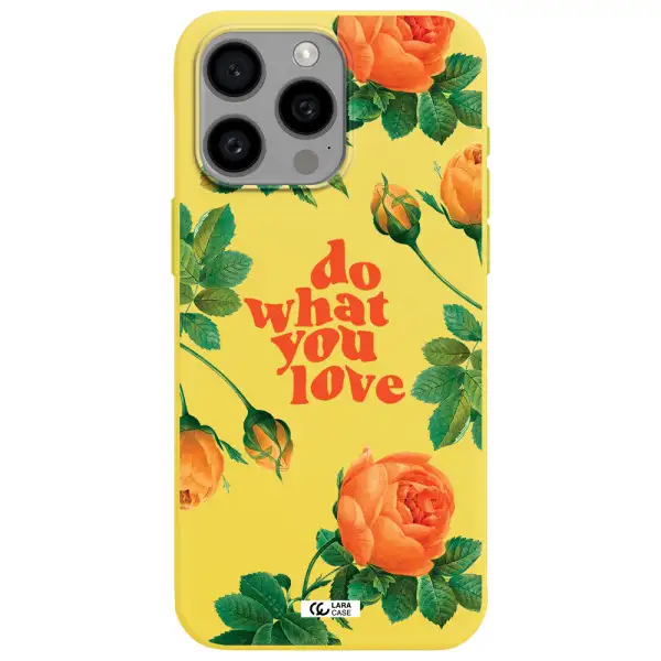 a close up of flowers Apple Iphone 15 Pro max Silicone canary yellow Case
