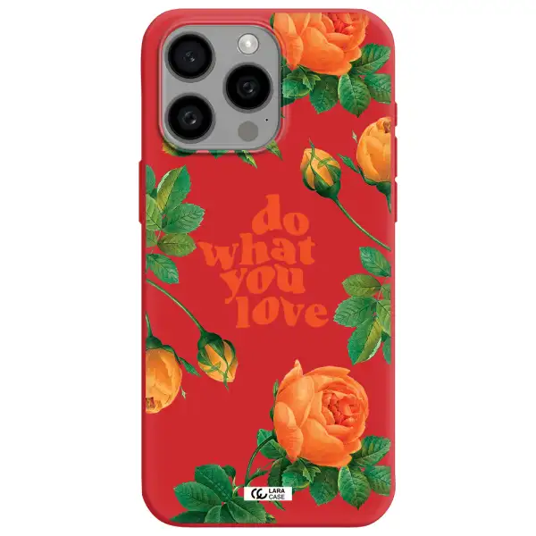 A Close Up Of Flowers Apple Iphone 15 Pro Max Silicone Imperial Red Case