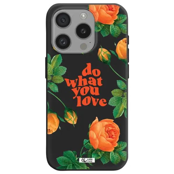 A Close Up Of Flowers Apple Iphone 15 Pro Silicone Black Case