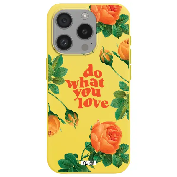 A Close Up Of Flowers Apple Iphone 15 Pro Silicone Canary Yellow Case