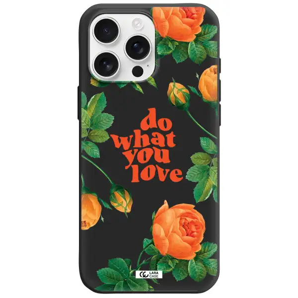 A Close Up Of Flowers Apple Iphone 16 Pro Max Silicone Black Case