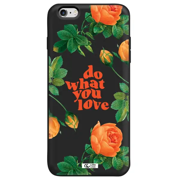 a close up of flowers Apple iPhone 6 plus Silicone black Case