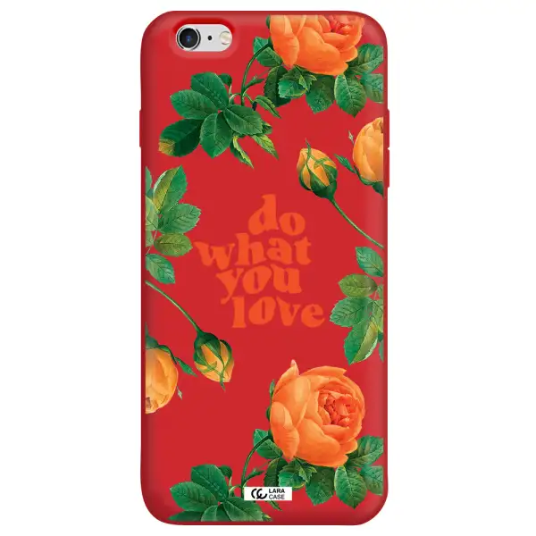 a close up of flowers Apple iPhone 6 plus Silicone Imperial Red Case