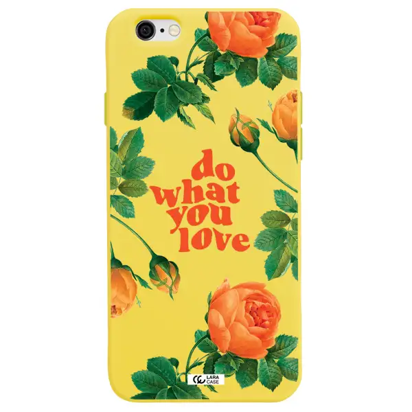 a close up of flowers Apple iPhone 6 Silicone canary yellow Case
