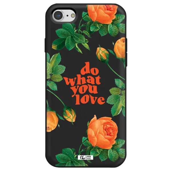 a close up of flowers Apple iPhone 7 Silicone black Case