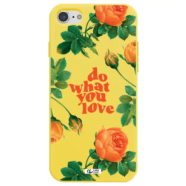 a close up of flowers Apple iPhone 7 Silicone canary yellow Case