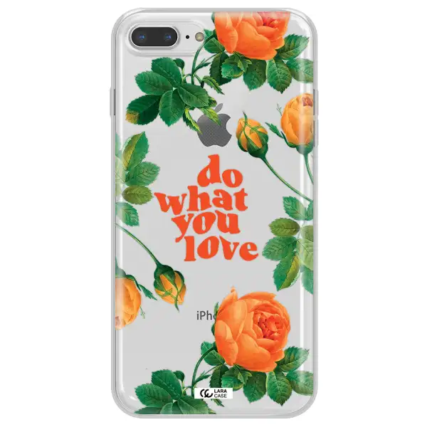 a close up of flowers Apple iPhone 8 plus Clear TPU Case