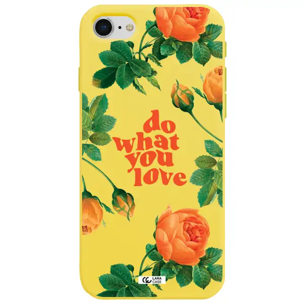a close up of flowers Apple iPhone se 2020 Silicone canary yellow Case