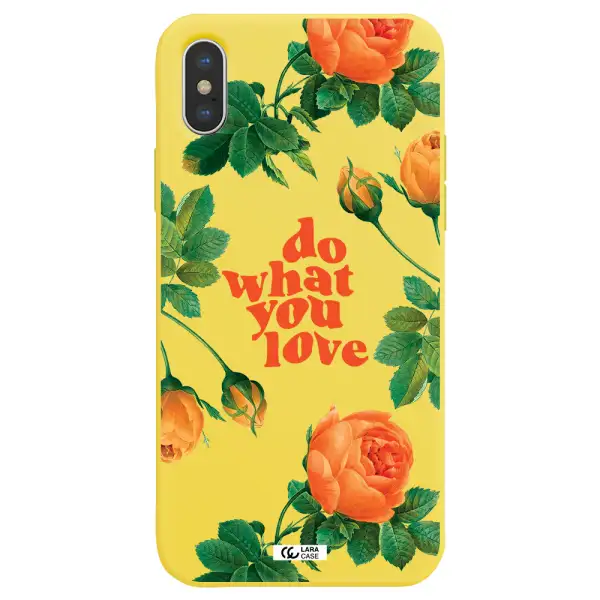a close up of flowers Apple iPhone X Silicone canary yellow Case