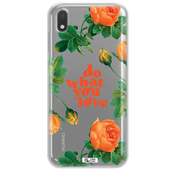 a close up of flowers Huawei Honor 8S Clear TPU Case