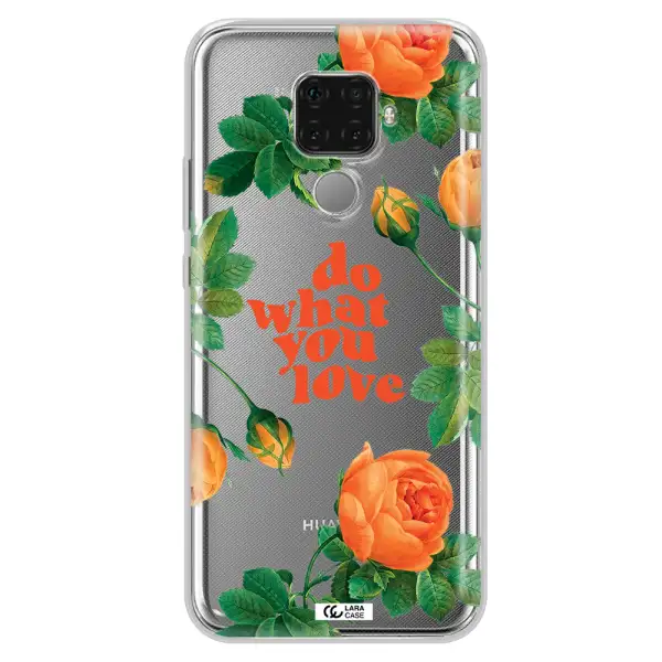 a close up of flowers Huawei Mate 30 Lite Clear TPU Case