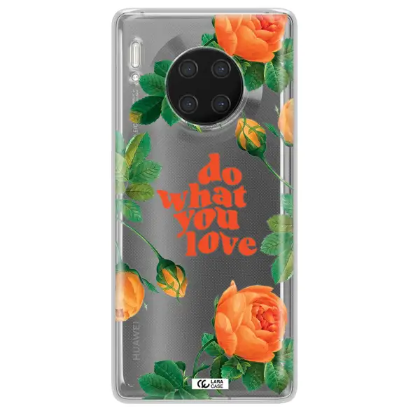 a close up of flowers Huawei Mate 30 Pro Clear TPU Case