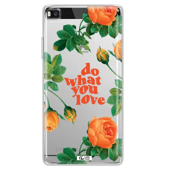 a close up of flowers Huawei P8 Clear TPU Case