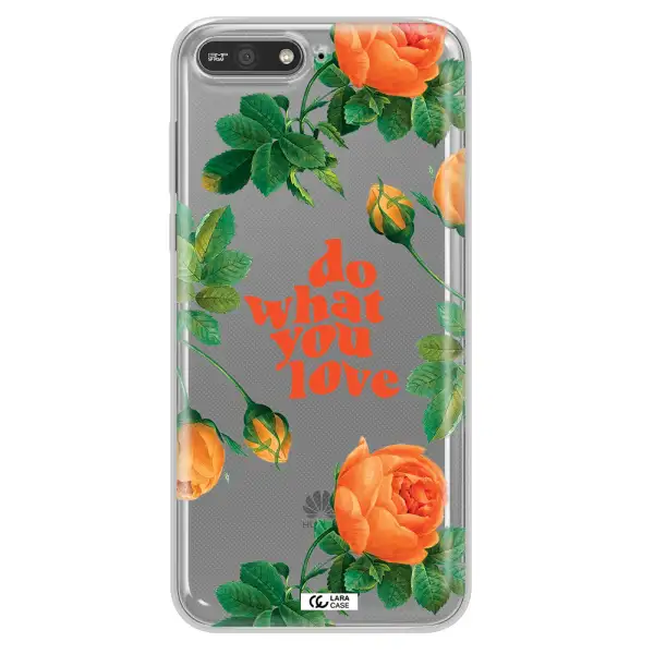 a close up of flowers Huawei Y6 2018 Clear TPU Case